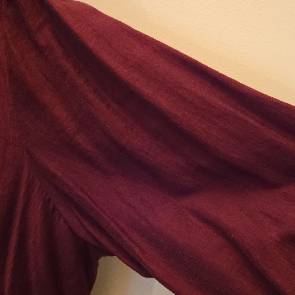 Coldwater Creek Burgundy Button-Down Shirt - Picture 8 of 9